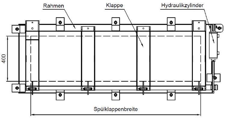 Zeichnung Sp&uuml;lklappe Typ KS