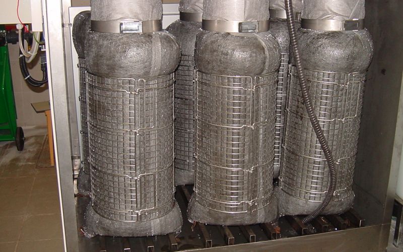 Automatisierte Filtersackentwässerung offen