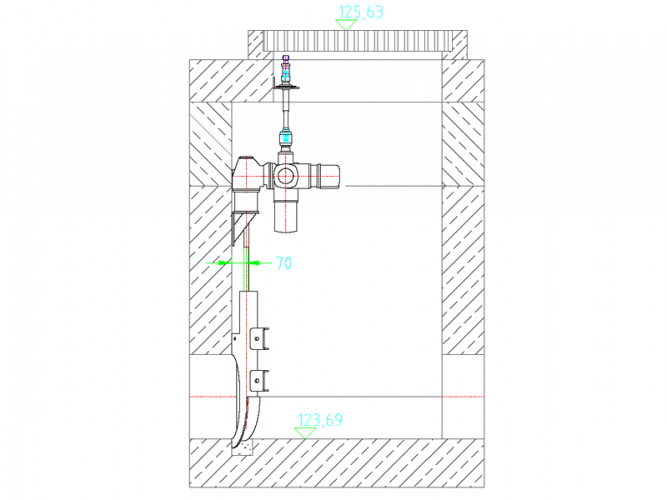 Schnitt 2 Notfallschieberanlage Typ NSA